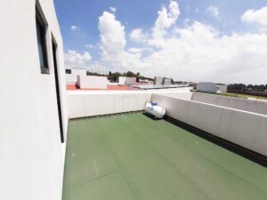 magnifico roof garden con vista a los volcanes