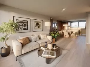 amplios espacios en sala comedor