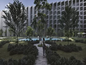 cancha de padel y amenidades