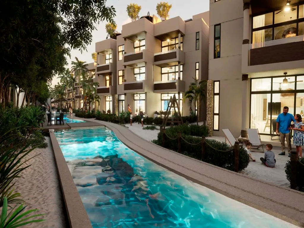 departamentos con alberca y amenidades