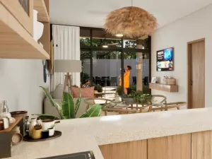 cocina integral equipada de lujo