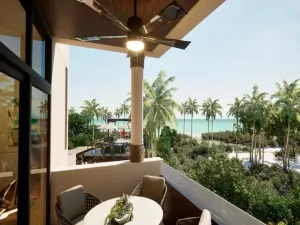 terraza con vista al mar