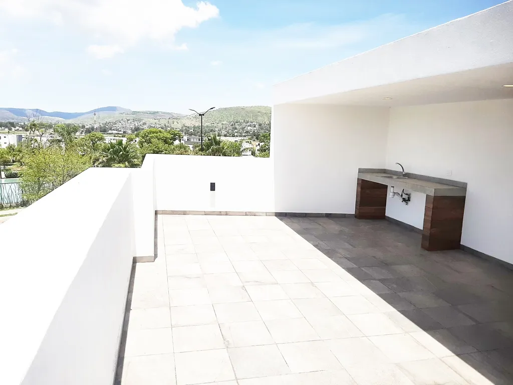 roof garden con tarja y barra