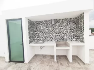 roof garden con tarja barra y asador