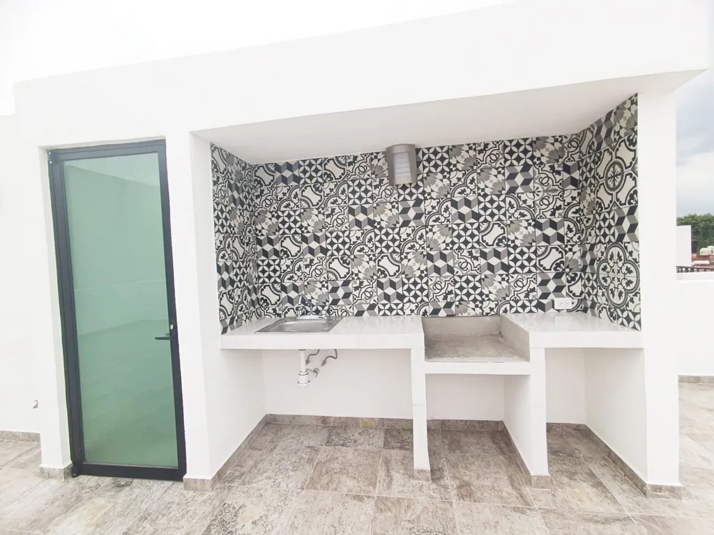 roof garden con tarja barra y asador