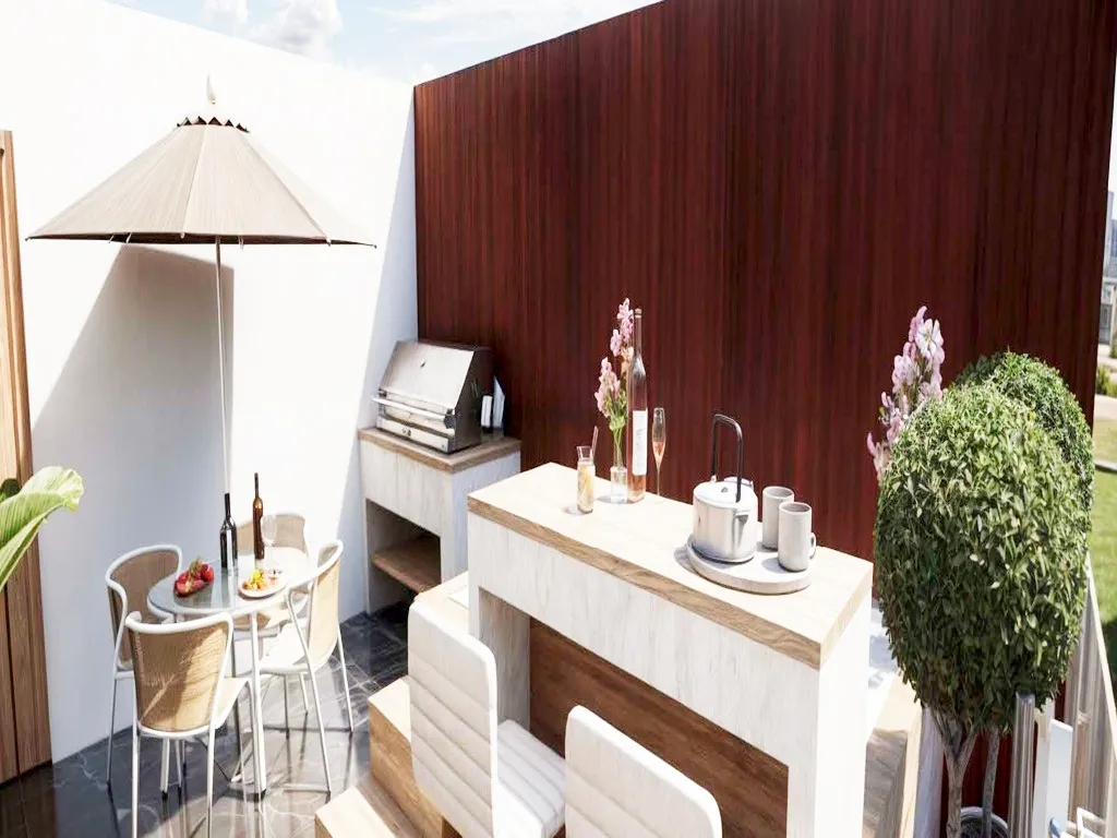 cocina integral con desayunador