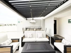 roof garden con asador