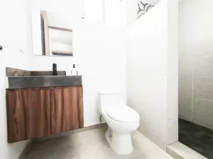 baño completo con terminados de lujo