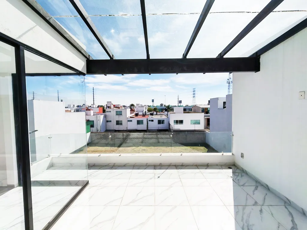 roof garden con pérgola