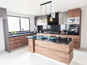 Angelópolis Parque Colima 14 Hermosa cocina integral equipada con barra de granito