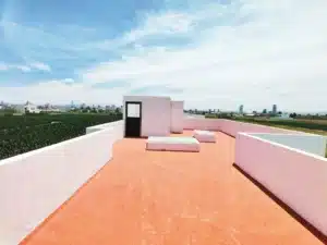 casas con roof garden y con vista a los volcanes